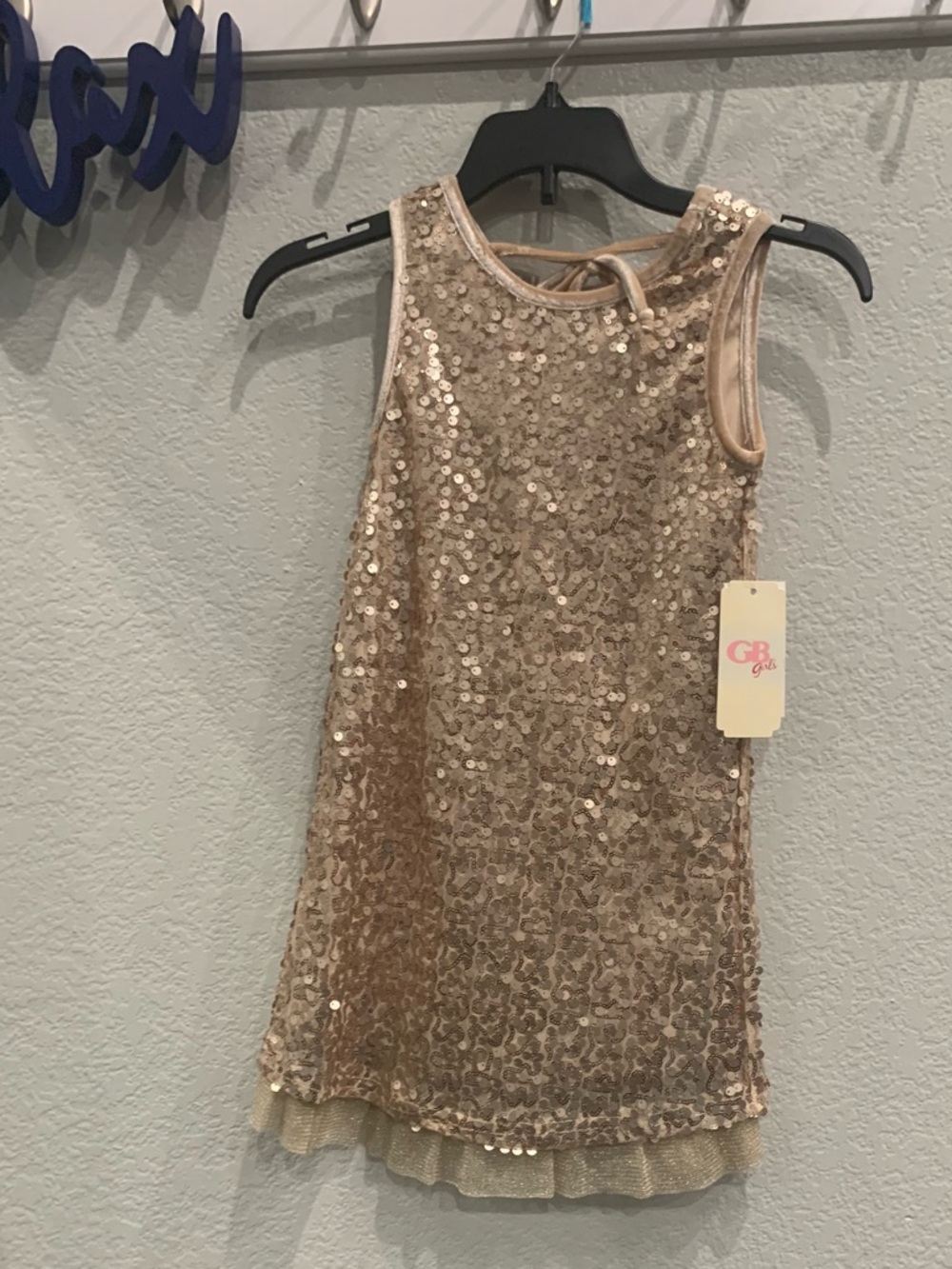New GB Girls Gold Sequin dress
size 5